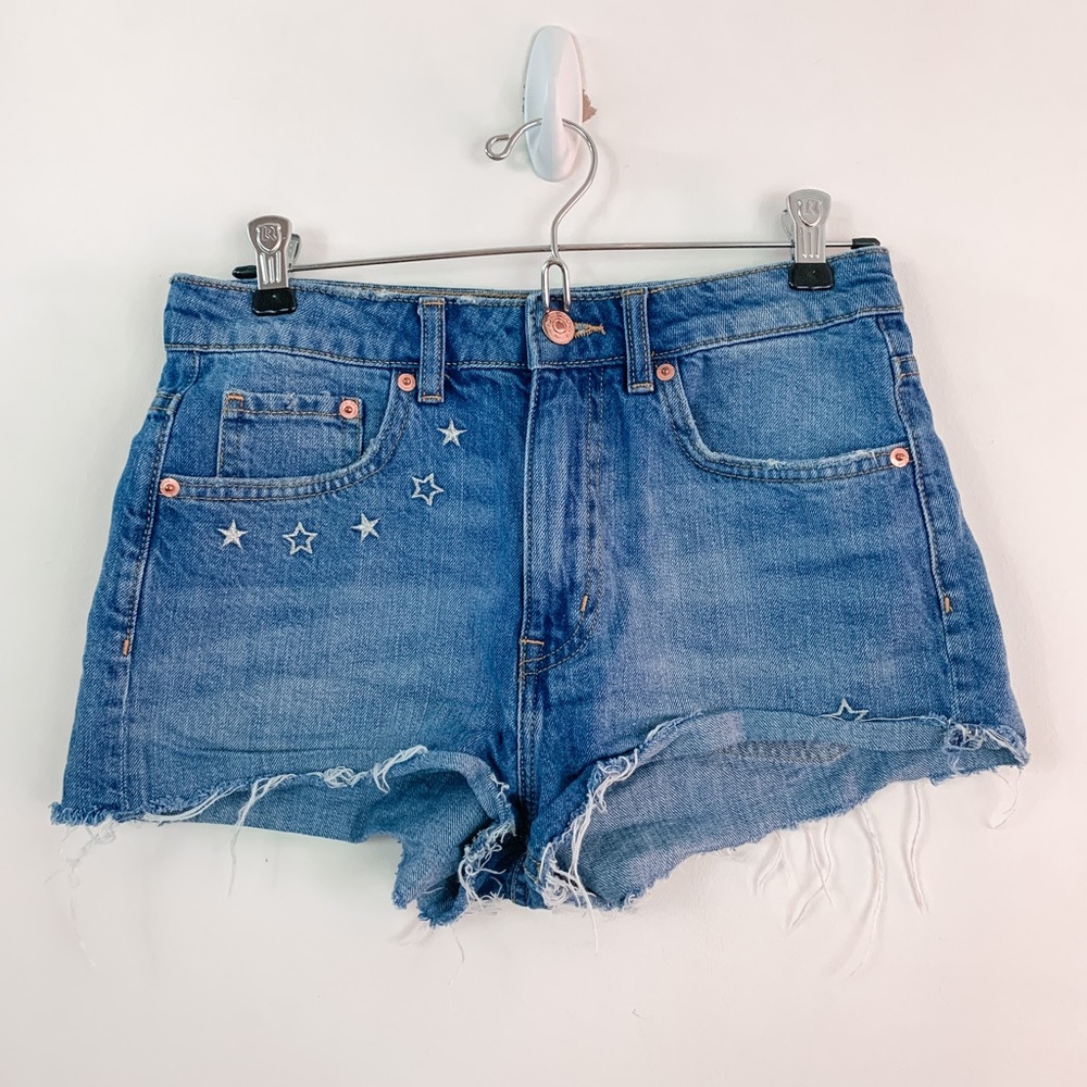 H&M x Coachella star embroidered denim shorts (6)